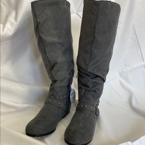 Rampage - Bonnet Grey Micro Wide Calf Boot